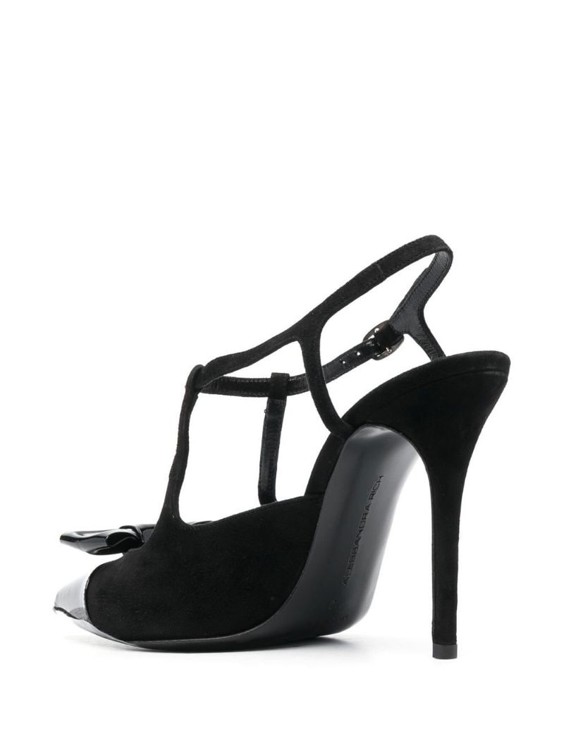 bow-embellished leather pumps - 6