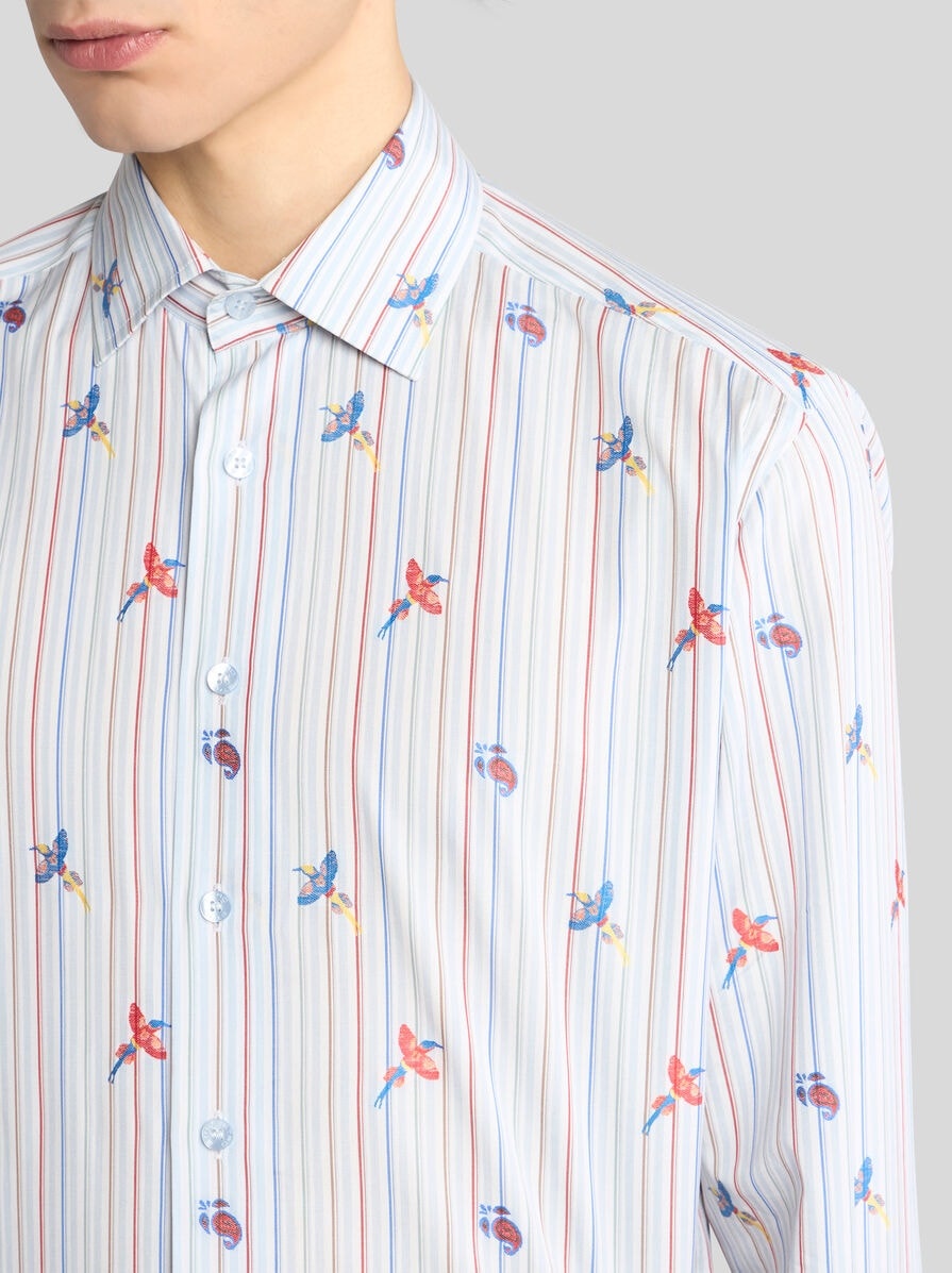 ARCHIVE TIE COTTON JACQUARD SHIRT - 3