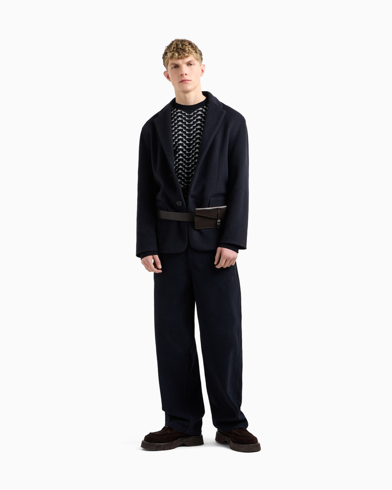ASV LYOCELL AND VIRGIN WOOL-BLEND JUMPER WITH ALL-OVER JACQUARD EAGLE 2