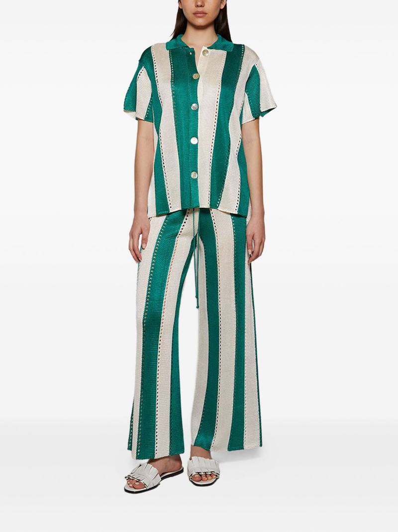 CALLE DEL MAR Cabana striped knit trousers outlook