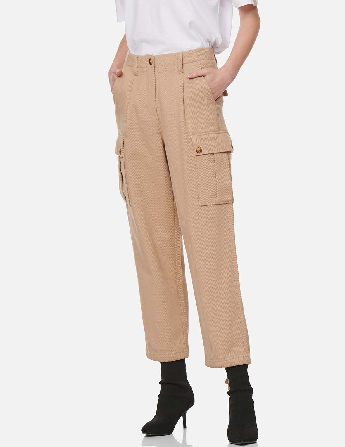 Seagull Embroidered Cargo Twill Pants - 3