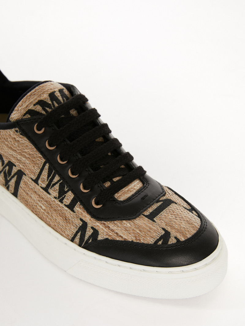 LOGOCITY Jacquard raffia-effect fabric trainers 4