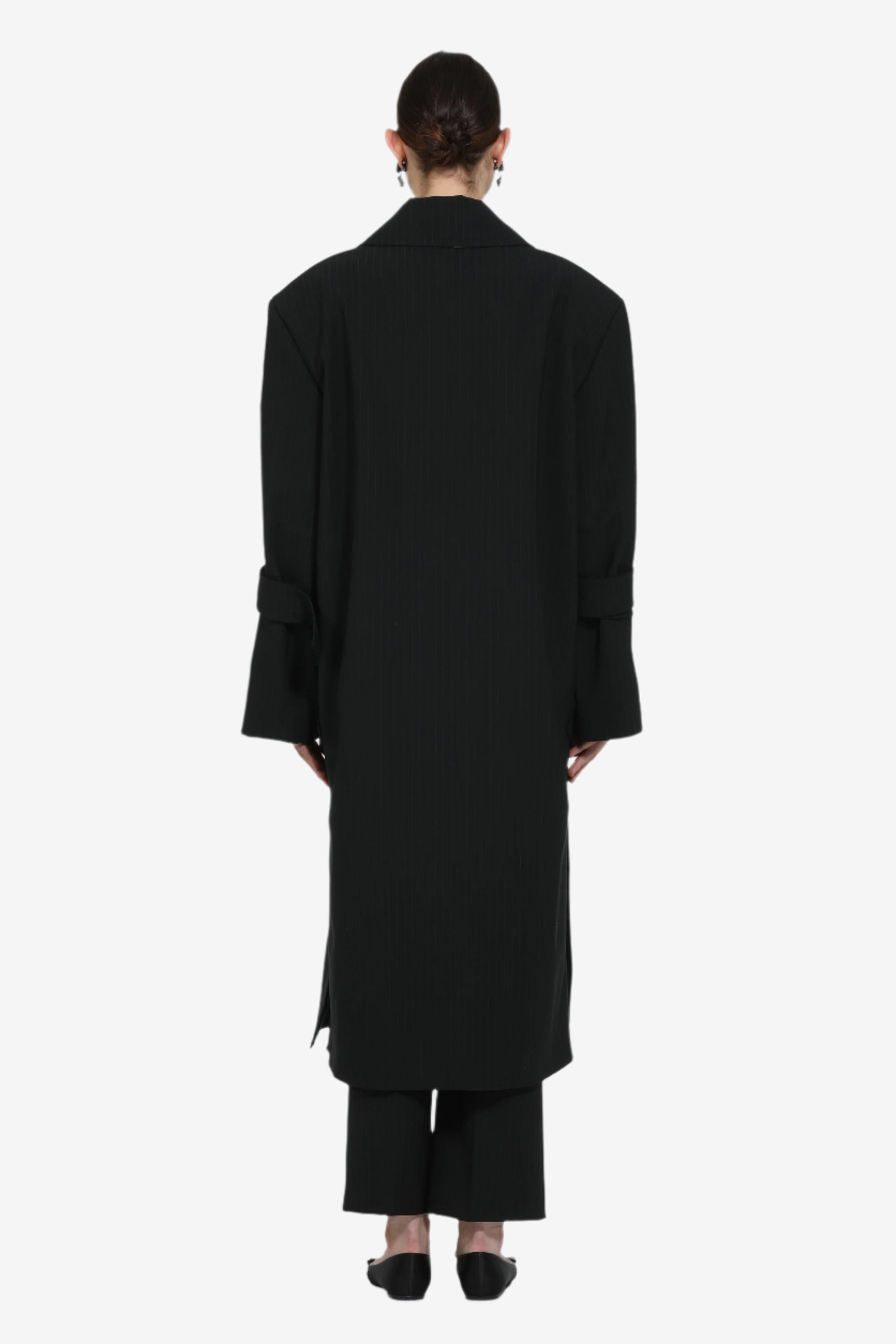 OVERSIZED LONG COAT WITH WIDE LAPELS - 2