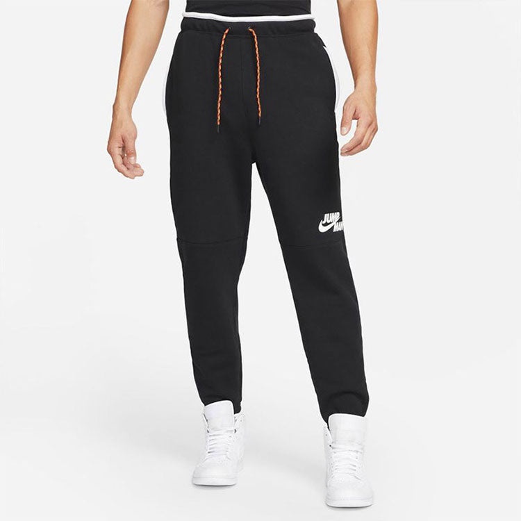 Men's Air Jordan Logo Printing Knit Fleece Lined Stay Warm Bundle Feet Sports Pants/Trousers/Joggers - 2