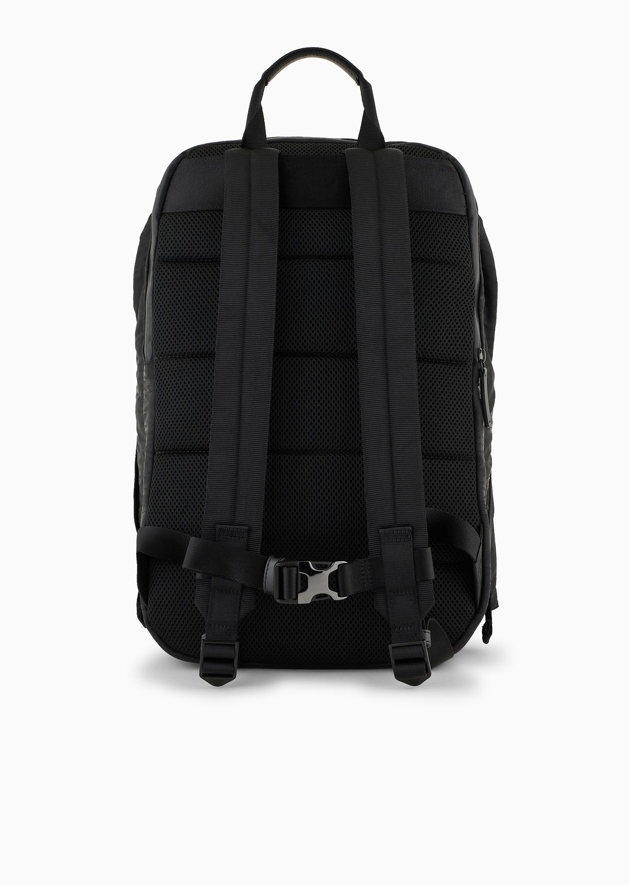 Nylon backpack with all-over, jacquard logo lettering - 3