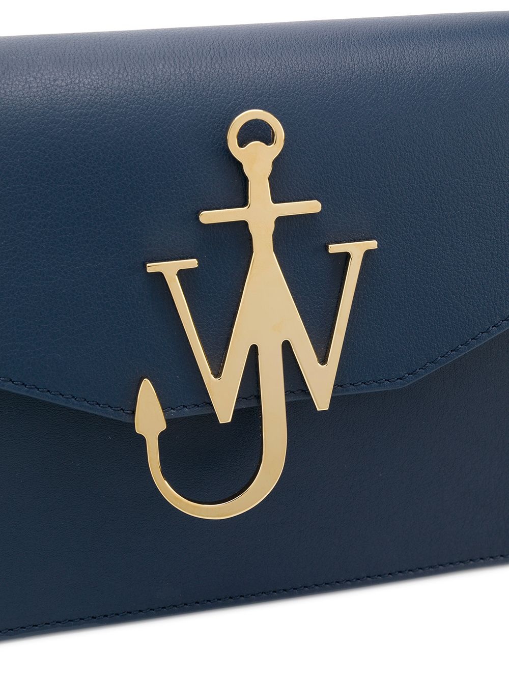 Navy Logo Purse With Chain - 4