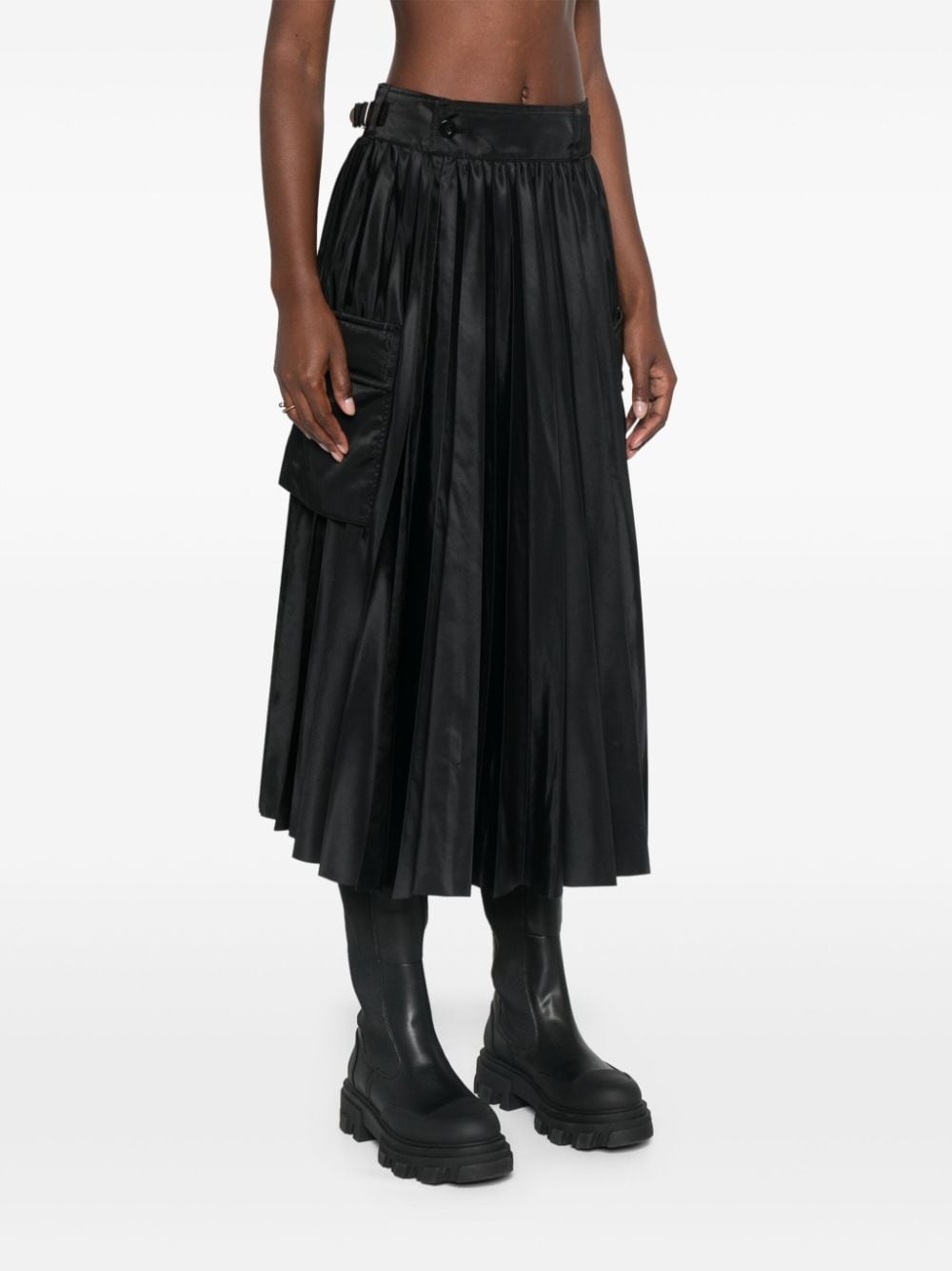 pleated midi skirt - 3