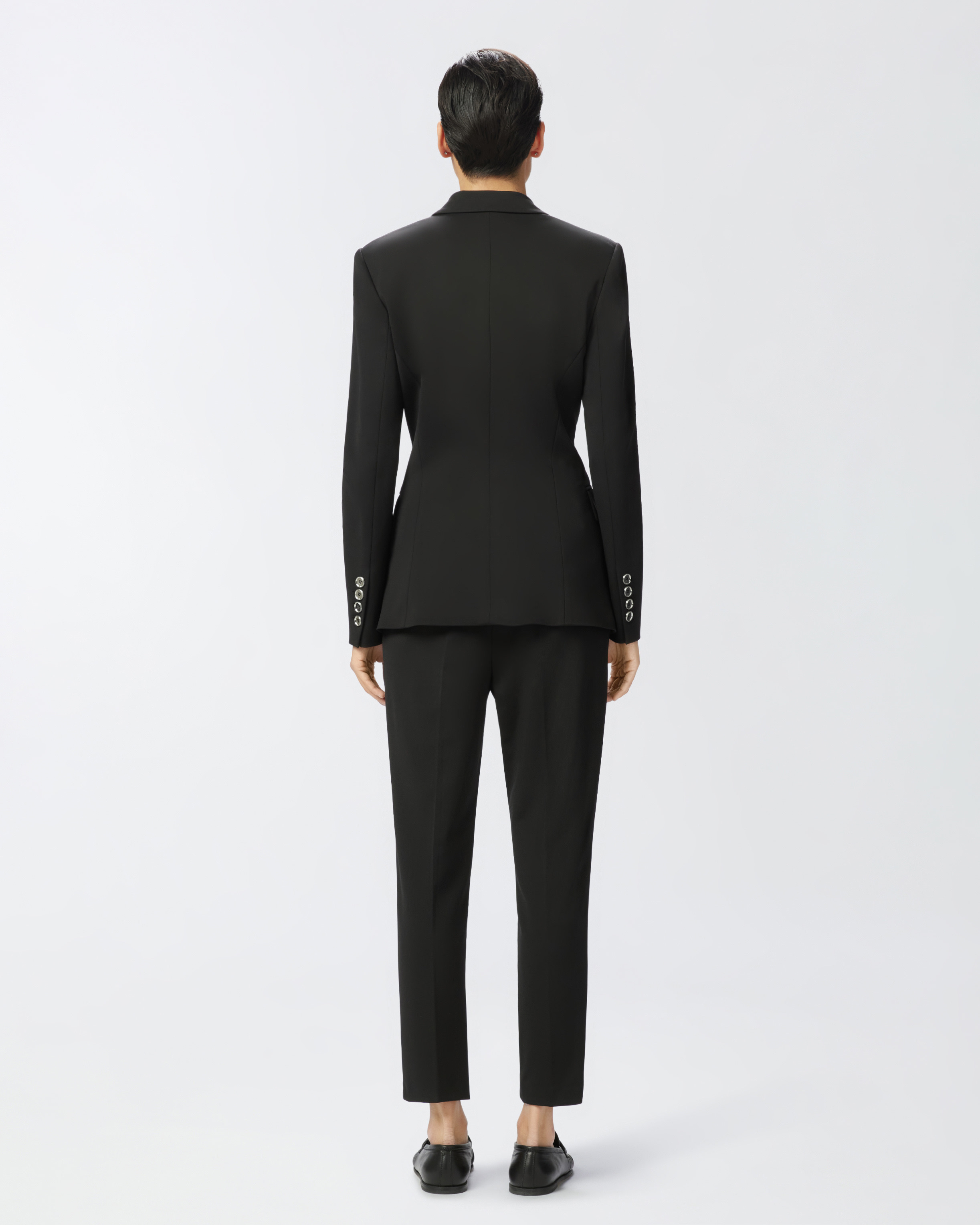 SINGLE-BREASTED BLAZER IN SCUBA-EFFECT VISCOSE - 5
