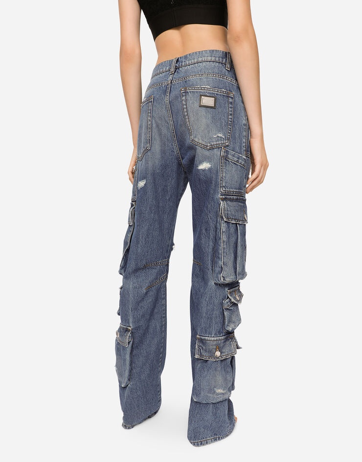 Cargo denim jeans - 4