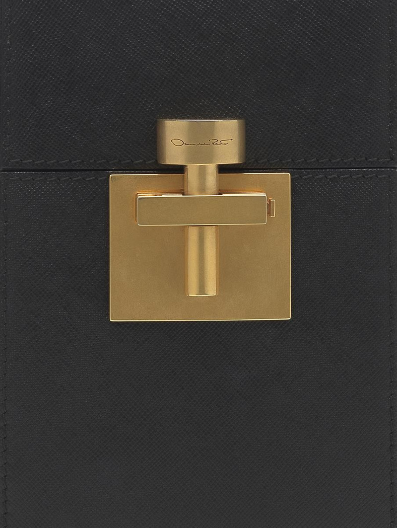 BLACK & GOLD SAFFIANO ALIBI BAG 4