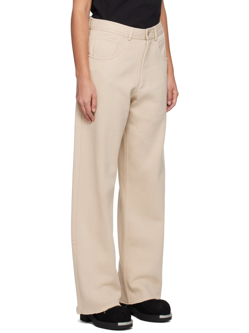 Beige Five-Pocket Jeans - 2