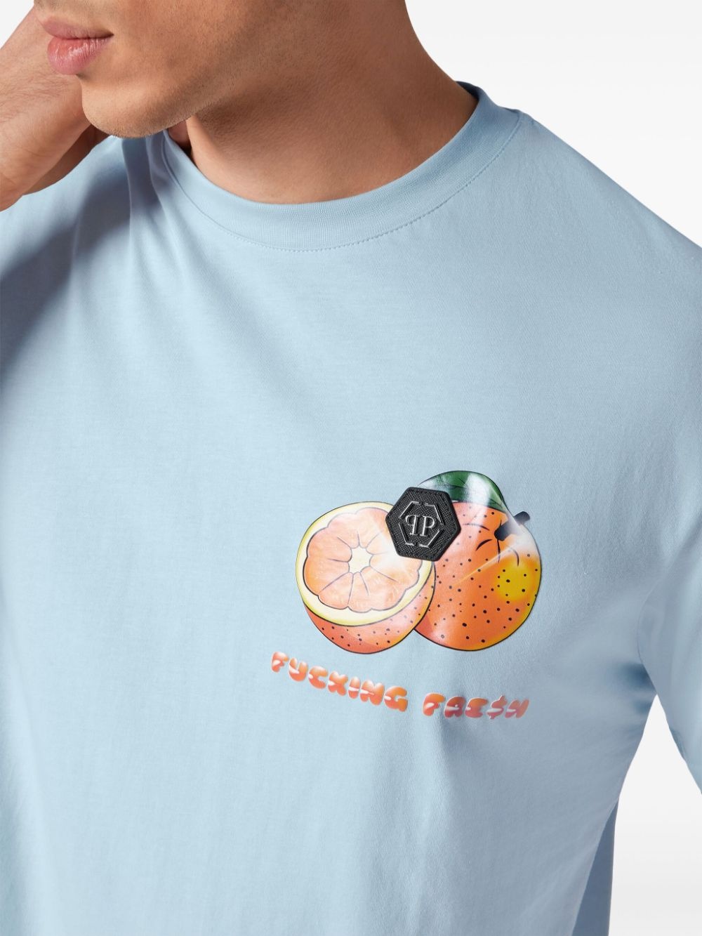 fruit-print cotton T-shirt - 5