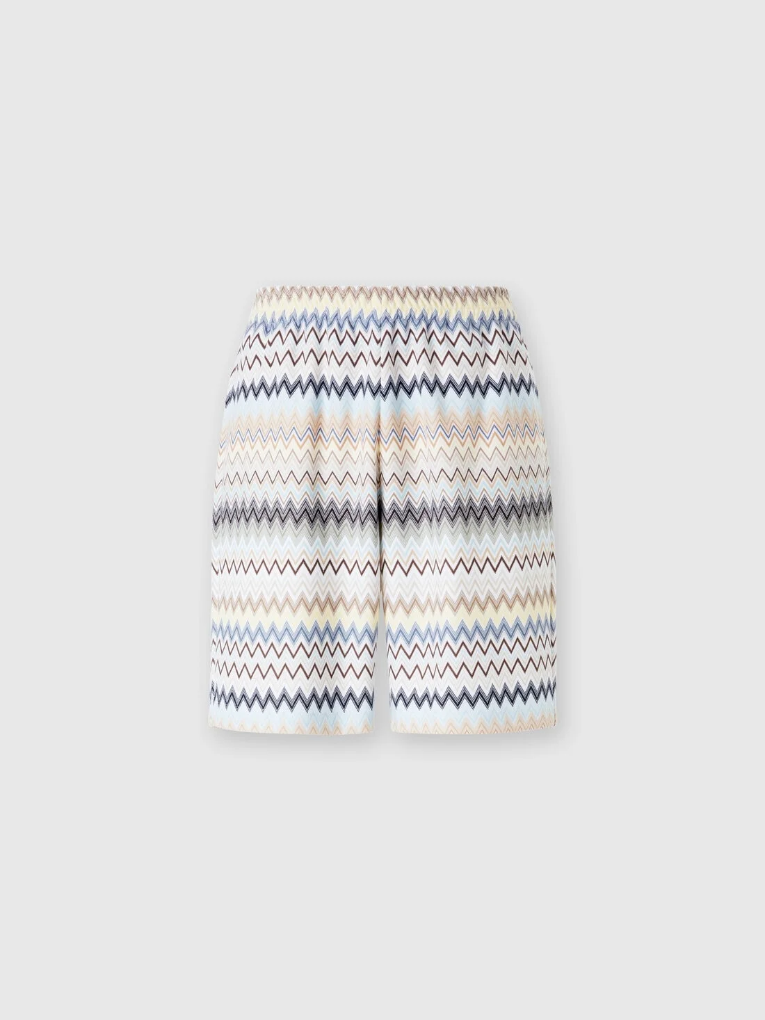 Zig zag cotton Bermuda shorts - 1