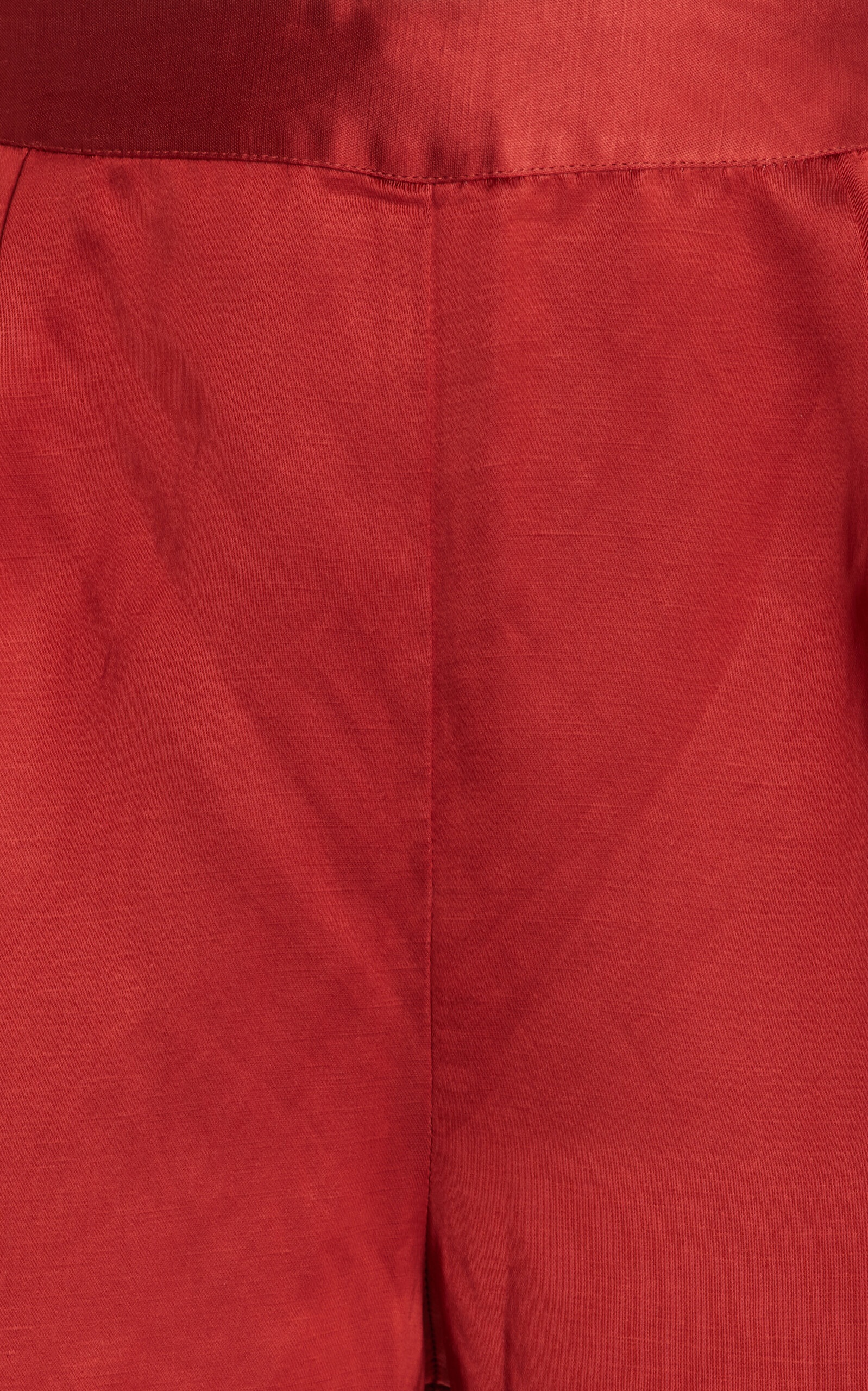 Tia High-Waisted Linen Flared-Leg Pants red - 5