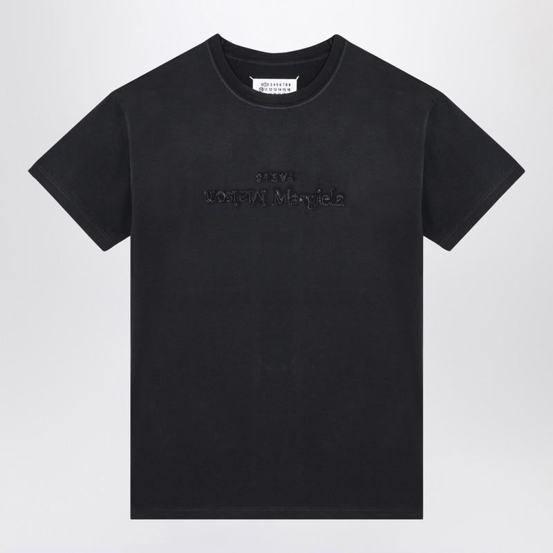 Maison Margiela Black Washed-Out T-Shirt With Reverse Logo - 2