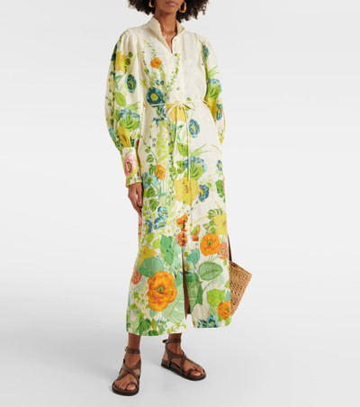 ALÉMAIS Constance printed linen shirt dress outlook