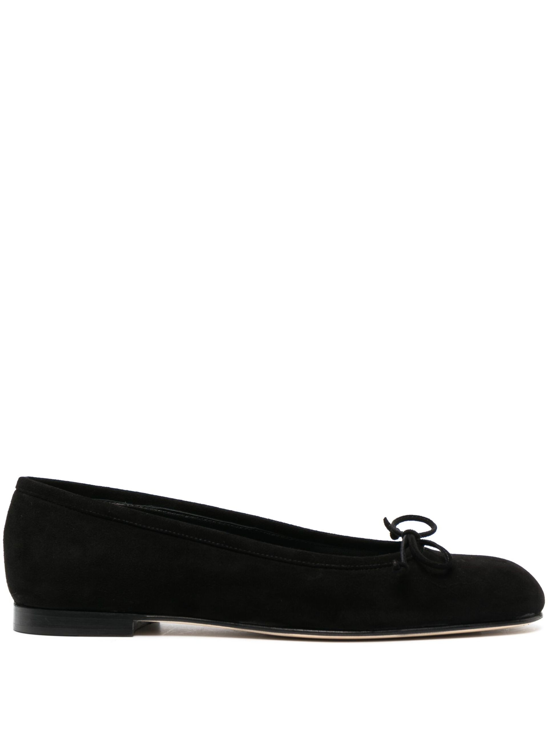 Black Veralli Leather Ballerina Shoes - 1