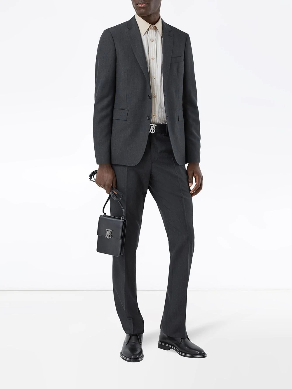 slim-fit tailored suit - 3