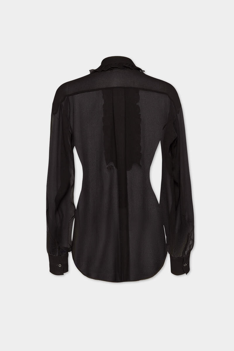 DSQUARED2 LACE TRIMMED SILKY SHIRT outlook