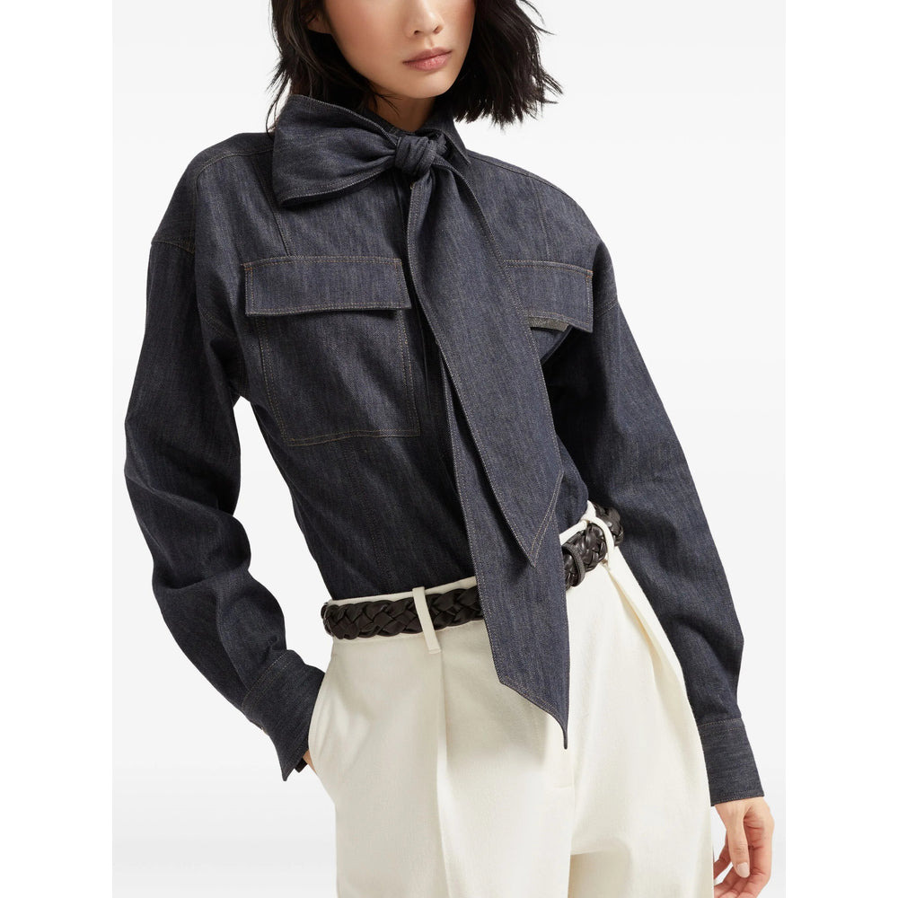 Brunello Cucinelli Blue Tops - Shirts Women - 2