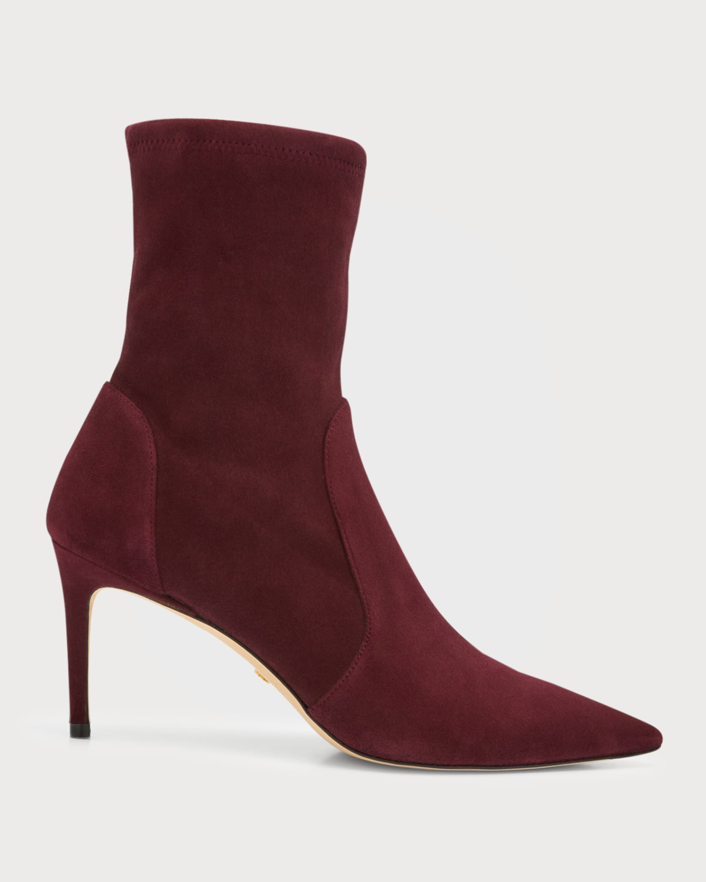 Stuart Stretch Suede Stiletto Booties - 1