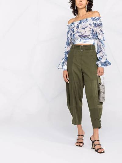 PHILIPP PLEIN Georgette cropped blouse outlook