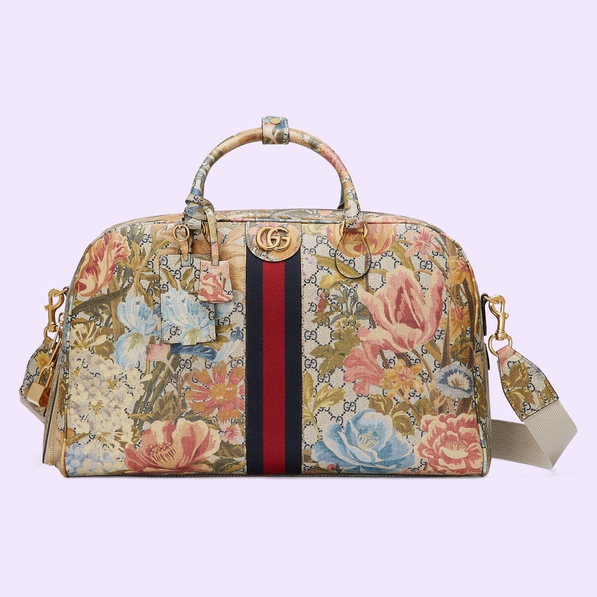 Ophidia Flora print large duffle bag - 1