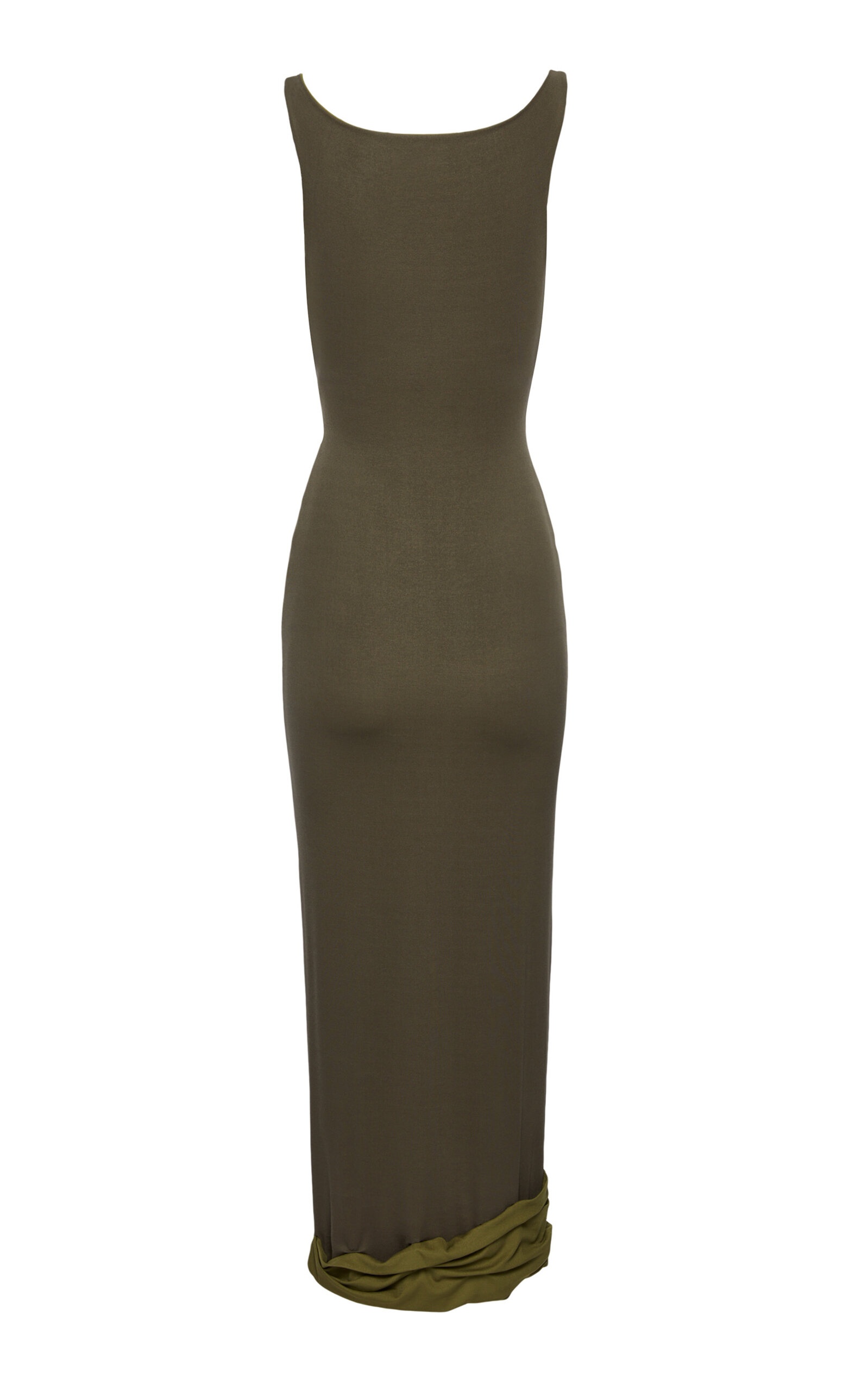Scoop-Neck Maxi Dress khaki - 5
