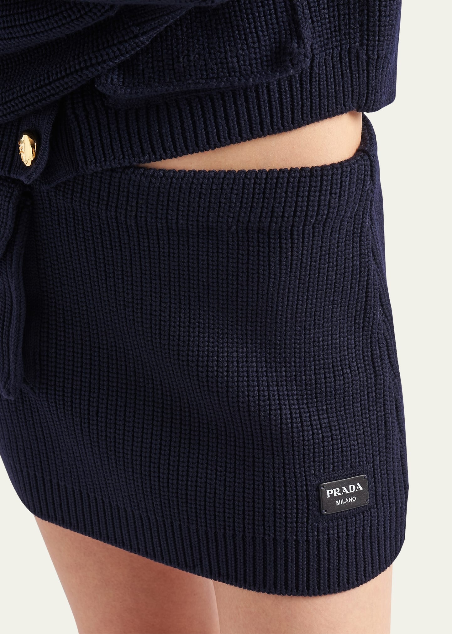 Flap Pocket Wool Mini Skirt - 4