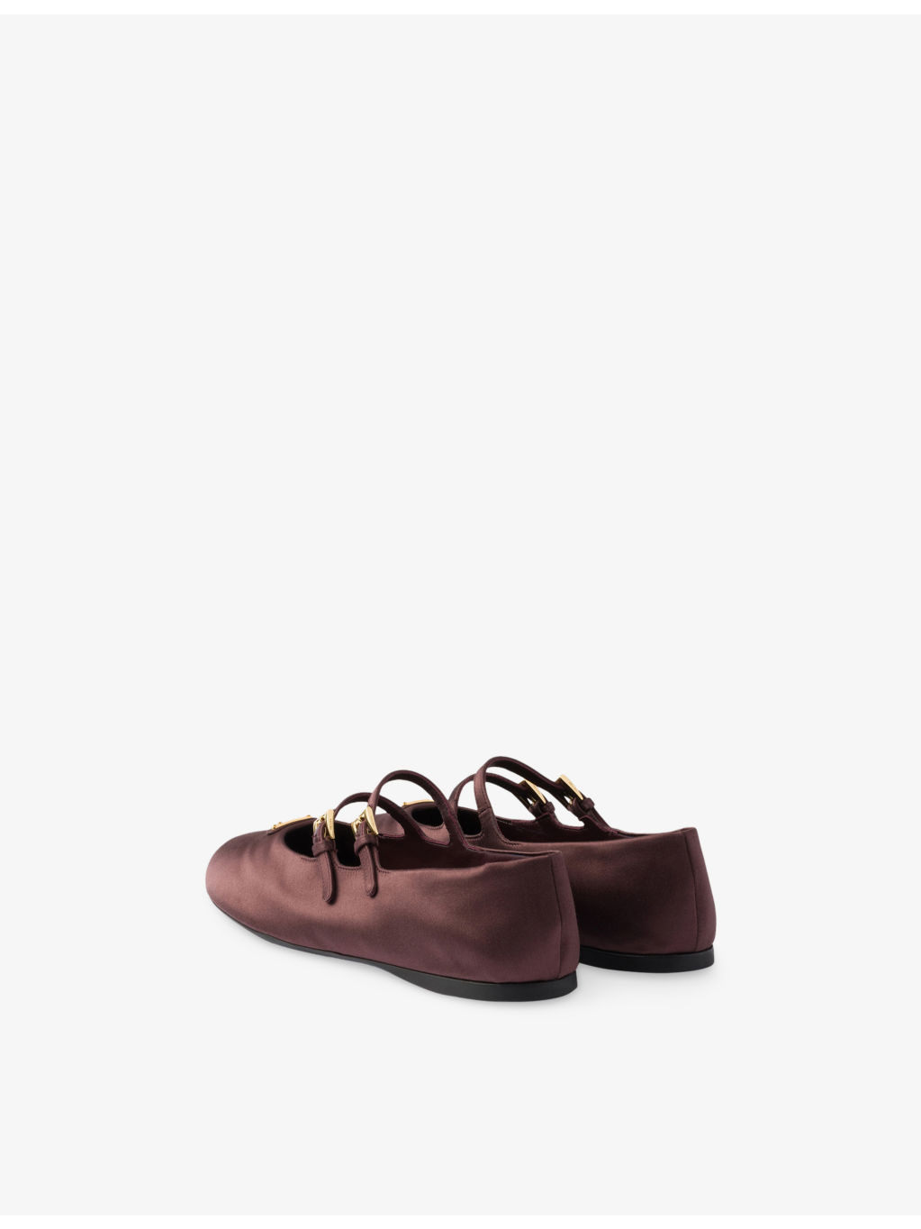 Double-Strap Satin Mary Jane Flats - 4