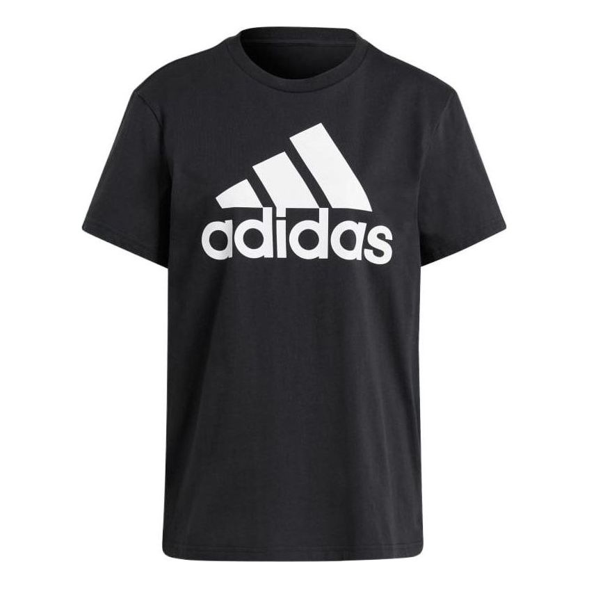 (WMNS) adidas originals Essentials Short Sleeve T-shirt 'Black' GL0781 - 1