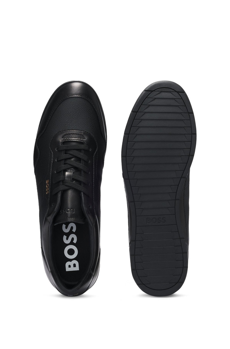 FAUX-LEATHER TRAINERS WITH GOLD-TONE BRANDING 4