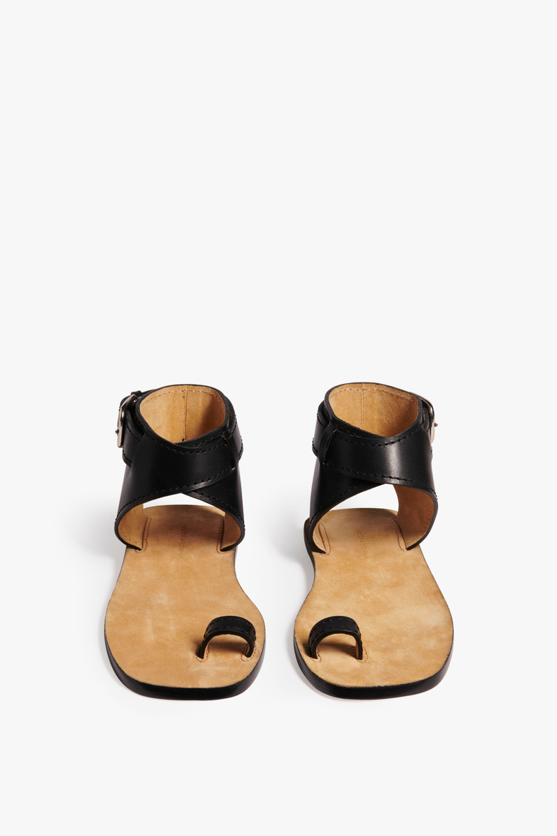 Victoria Beckham Annie Flat Sandal in Black outlook