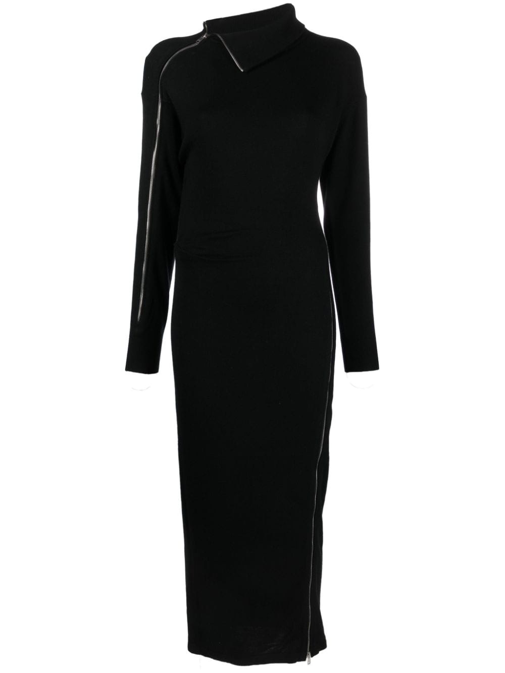 zip-up midi dress - 1