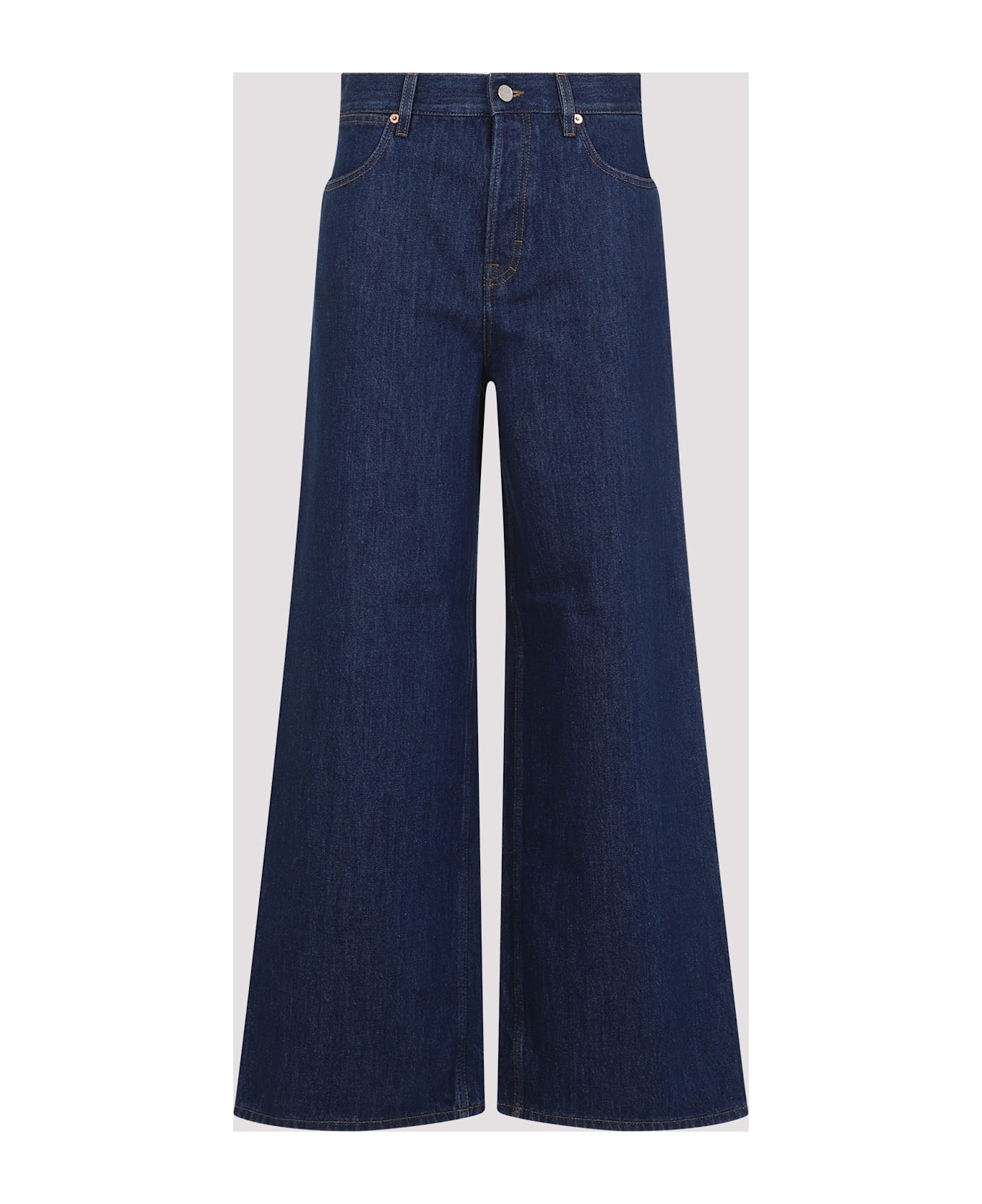 Wide Leg Denim Jeans - 3