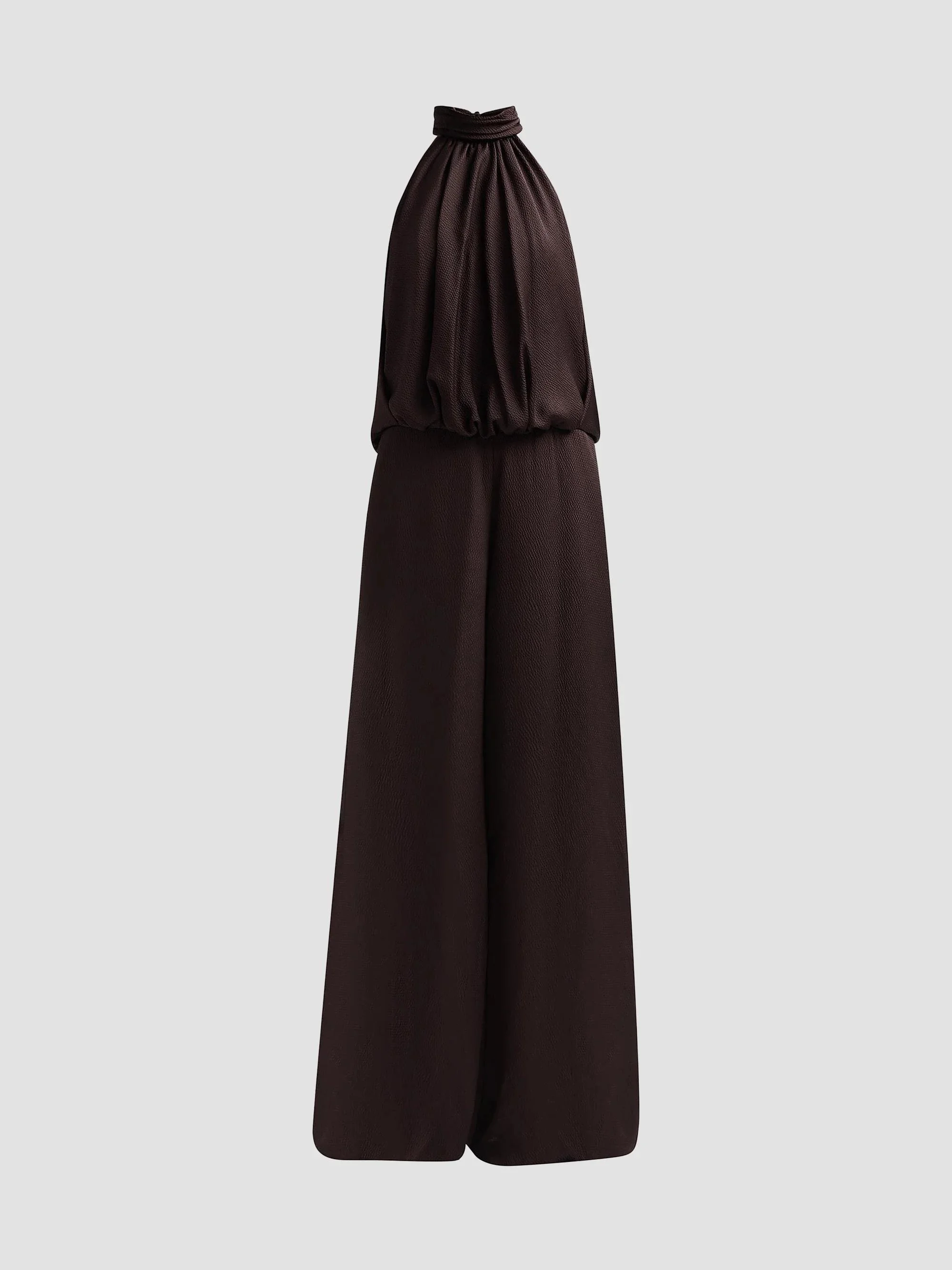 Women's Blouson Halterneck Jumpsuit - Raisin - 1