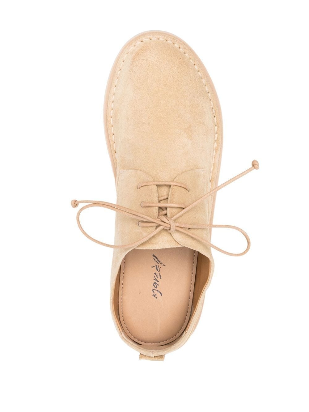 lace-up suede derby shoes - 4