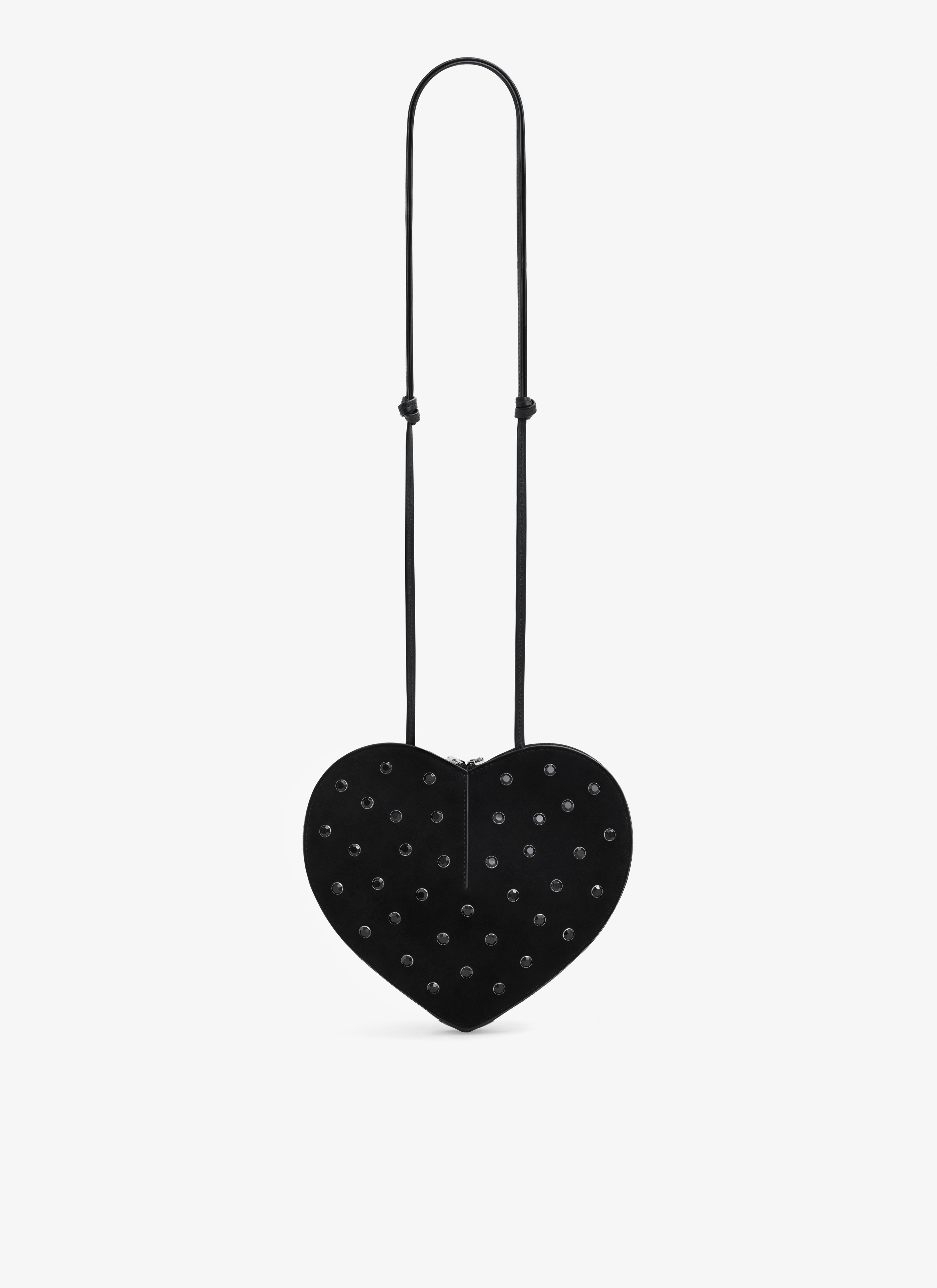 LE CŒUR BAG IN STRASS SUEDE GOATSKIN - 4