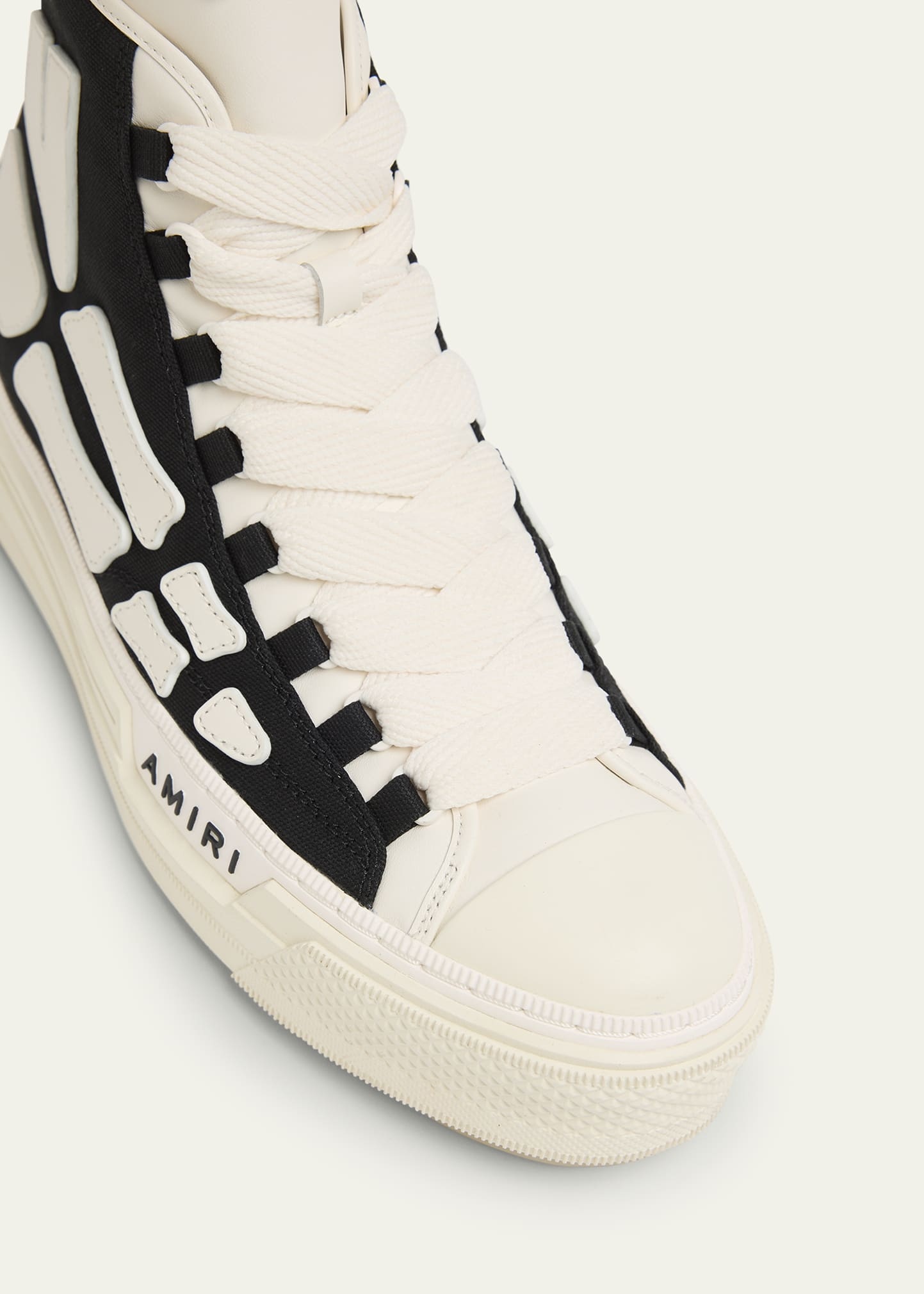 Men's Skel Court Canvas and Leather High-Top Sneakers - 6