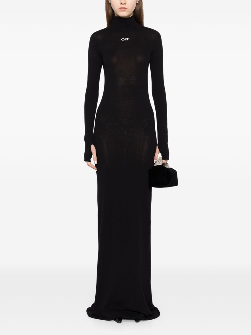 Off-White Off Stamp slick maxi dress outlook