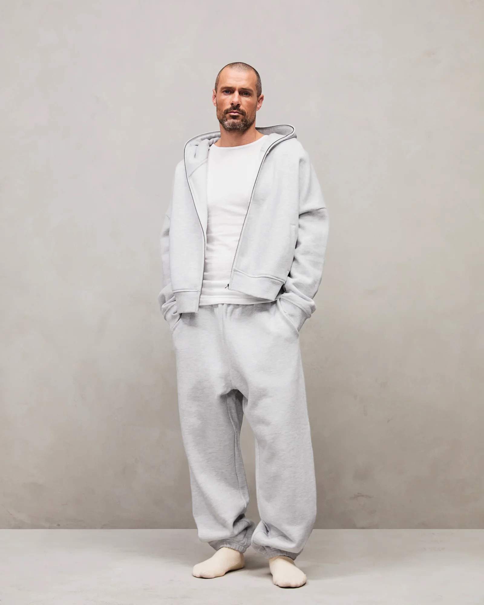 ETERNAL ZIP HEATHER GREY - 2