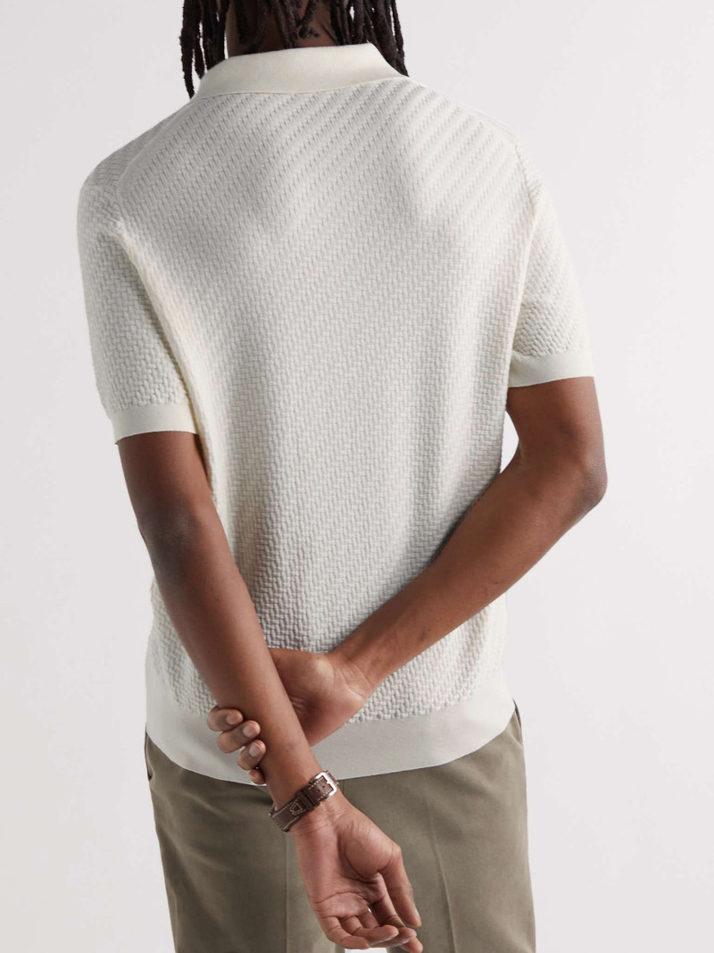 Cotton, Cashmere and Silk-Blend Polo Shirt 4