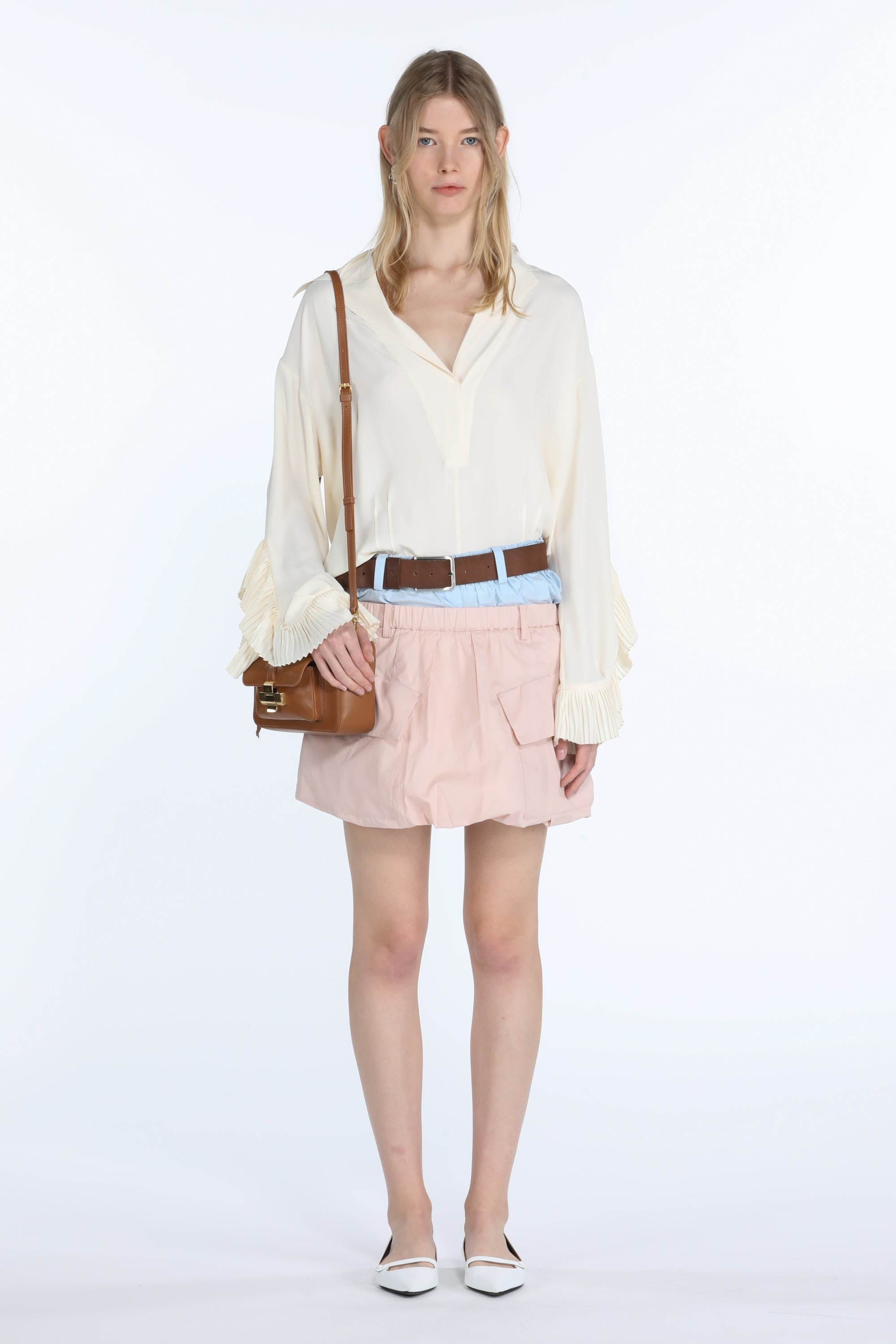 RUFFLE-DETAIL BLOUSE - 4