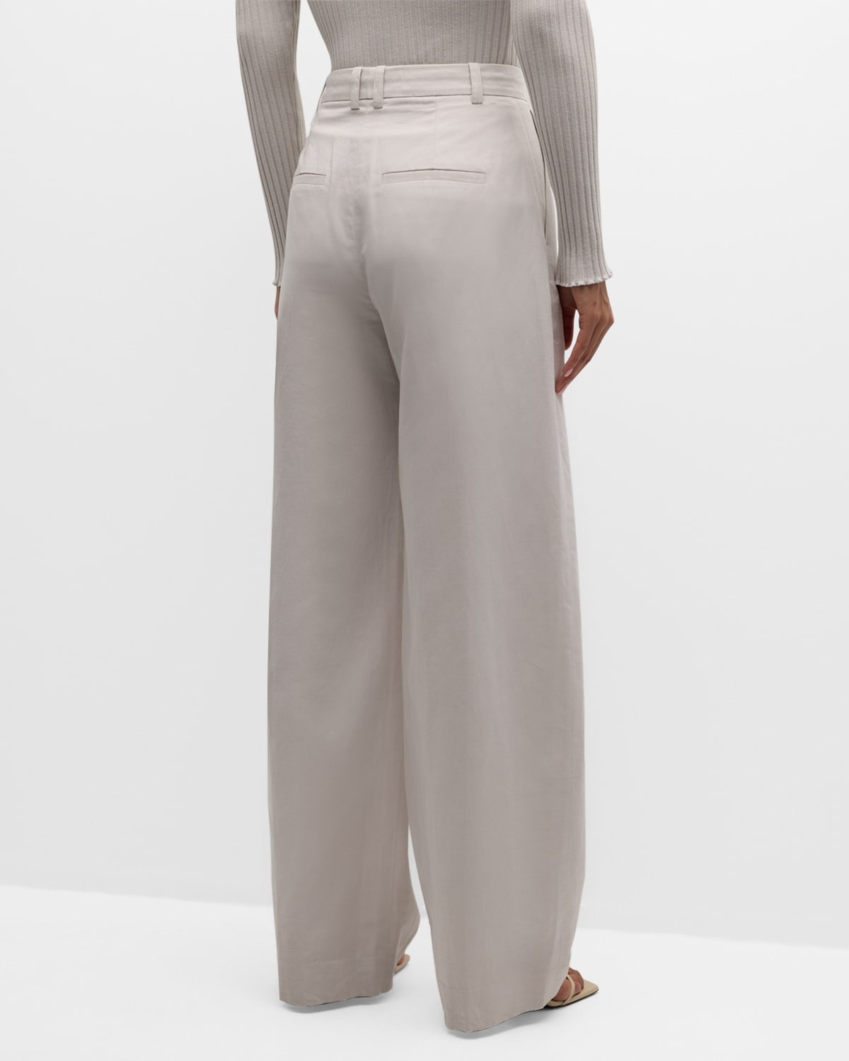 High-Waist Tailored Wide-Leg Pants - 6