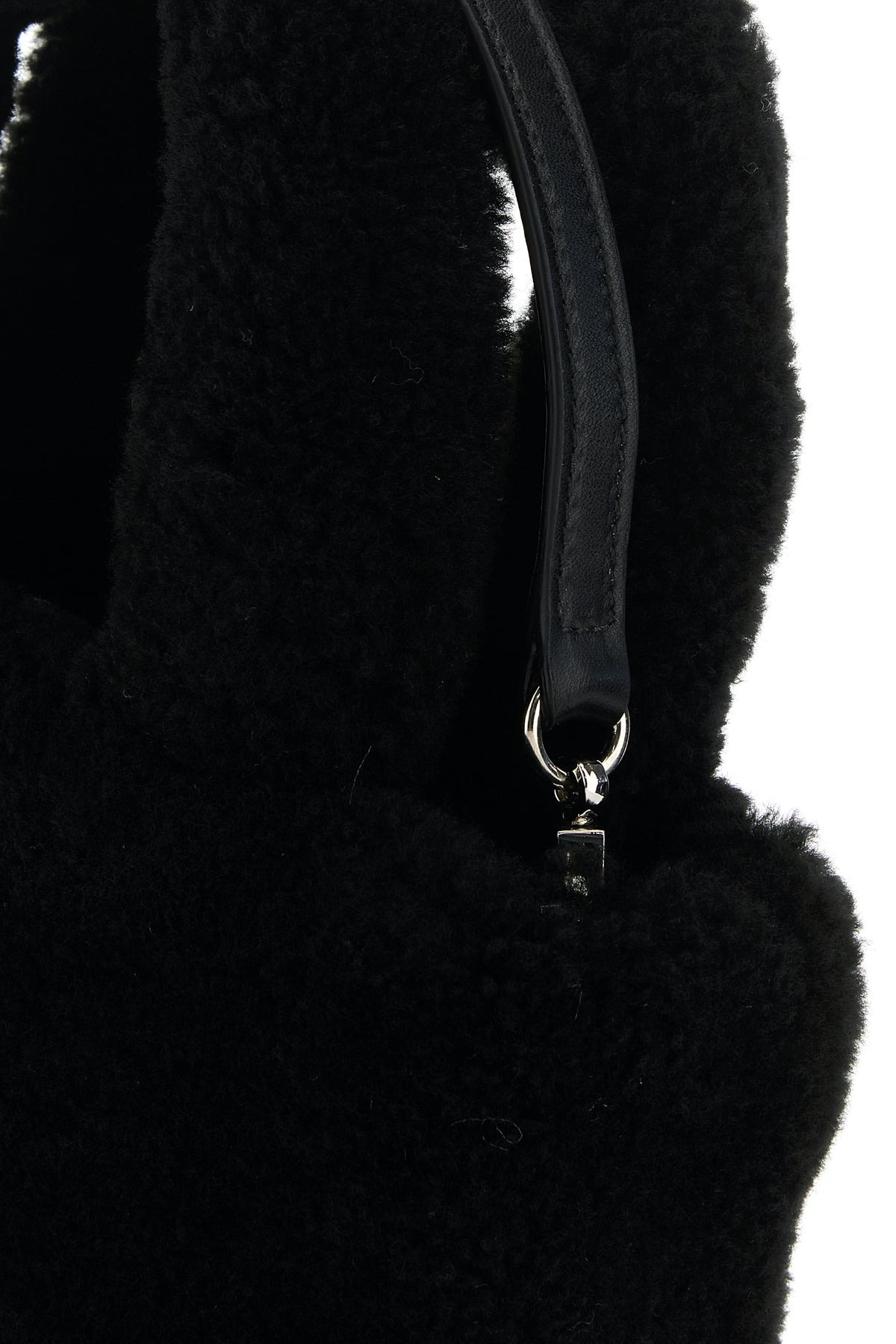 Black shearling Amini Giuly handbag - 4