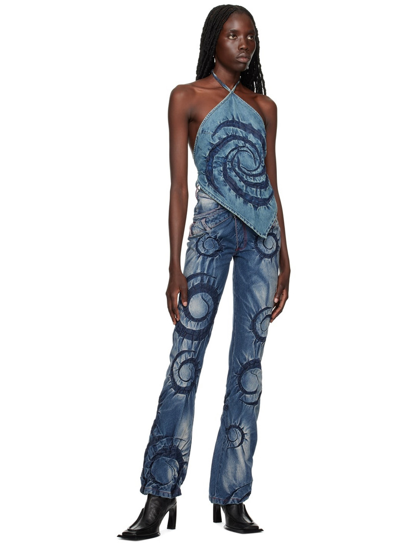 MASHA POPOVA Blue Flower Jeans outlook