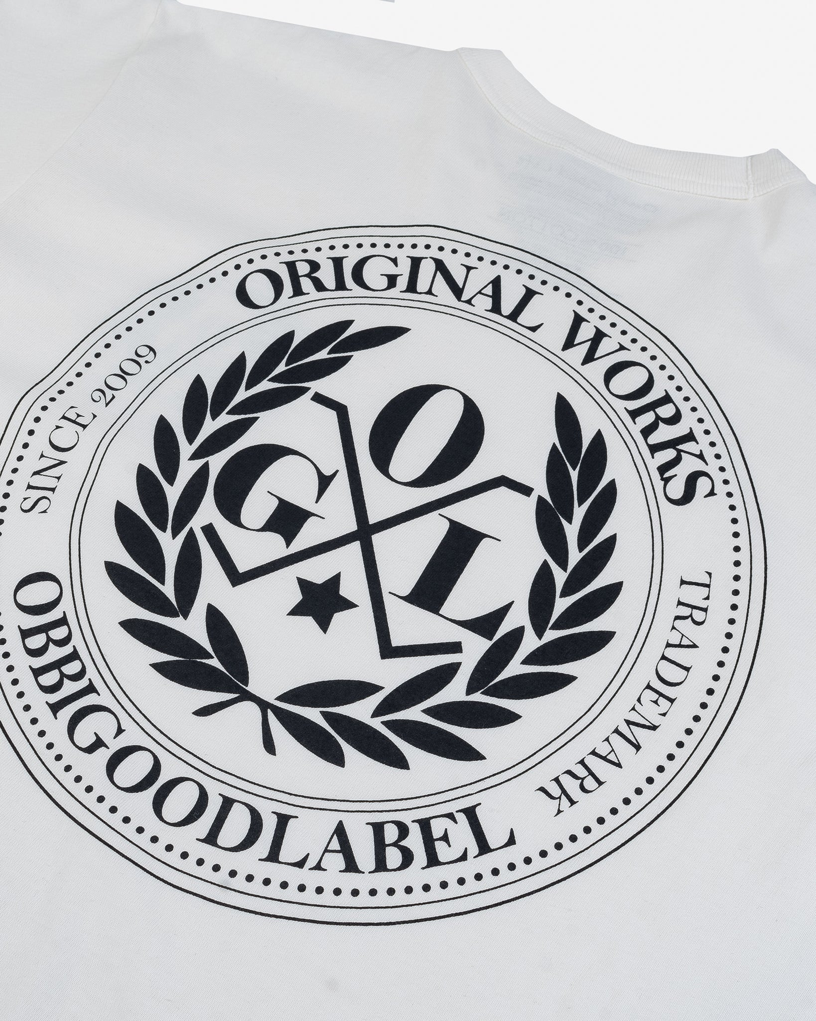 OGL-TEE-LOT20-LOGO-CRM OGL 6.2oz Ringspun T-shirt - Silkscreen Printed 'OGL Logo' - Cream - 5
