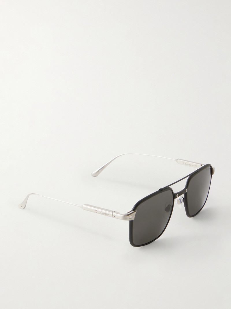 Square-Frame Silver-Tone and Acetate Sunglasses 4