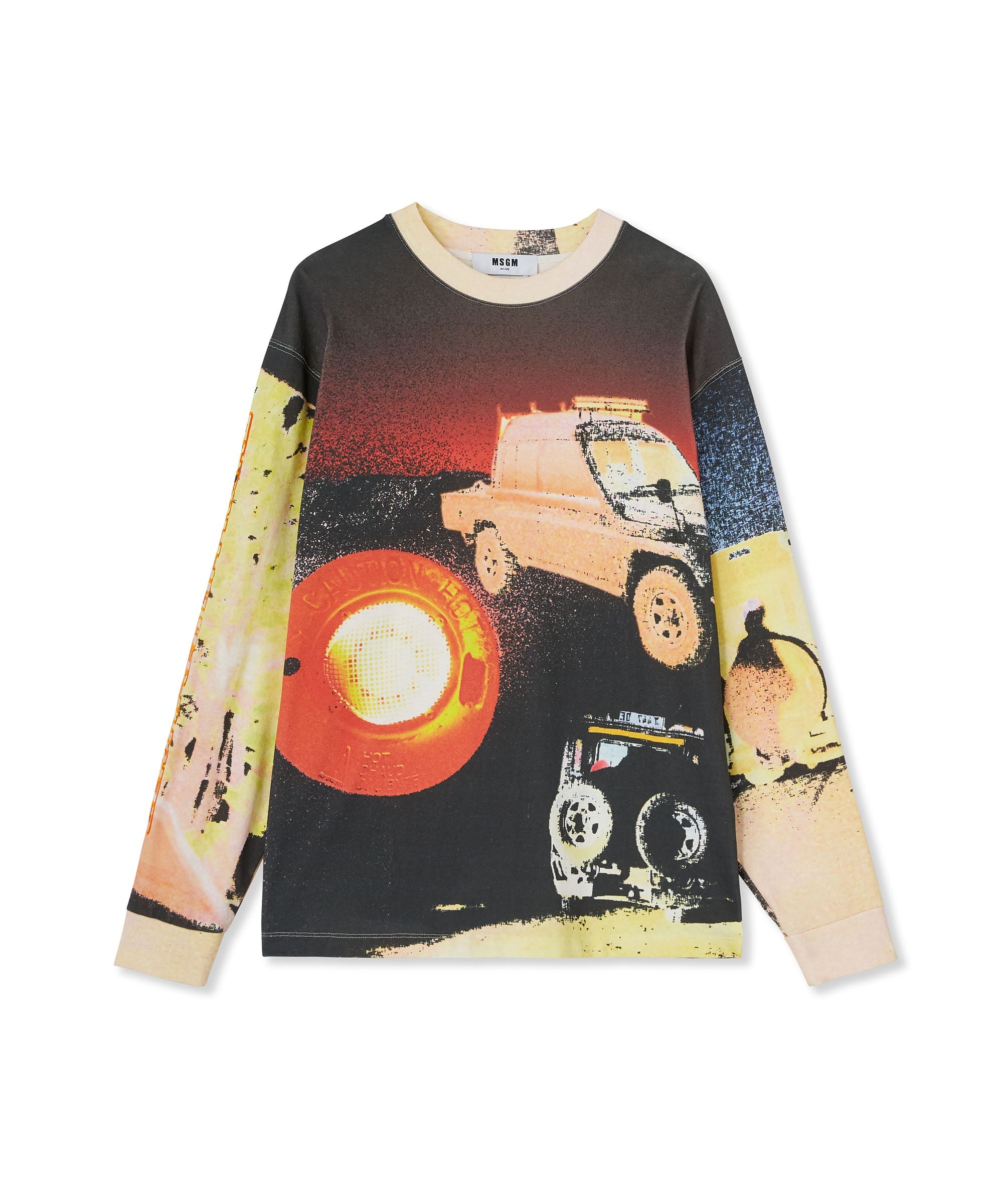 T-Shirt with allover "Tanzanian gaze glitch" print - 1