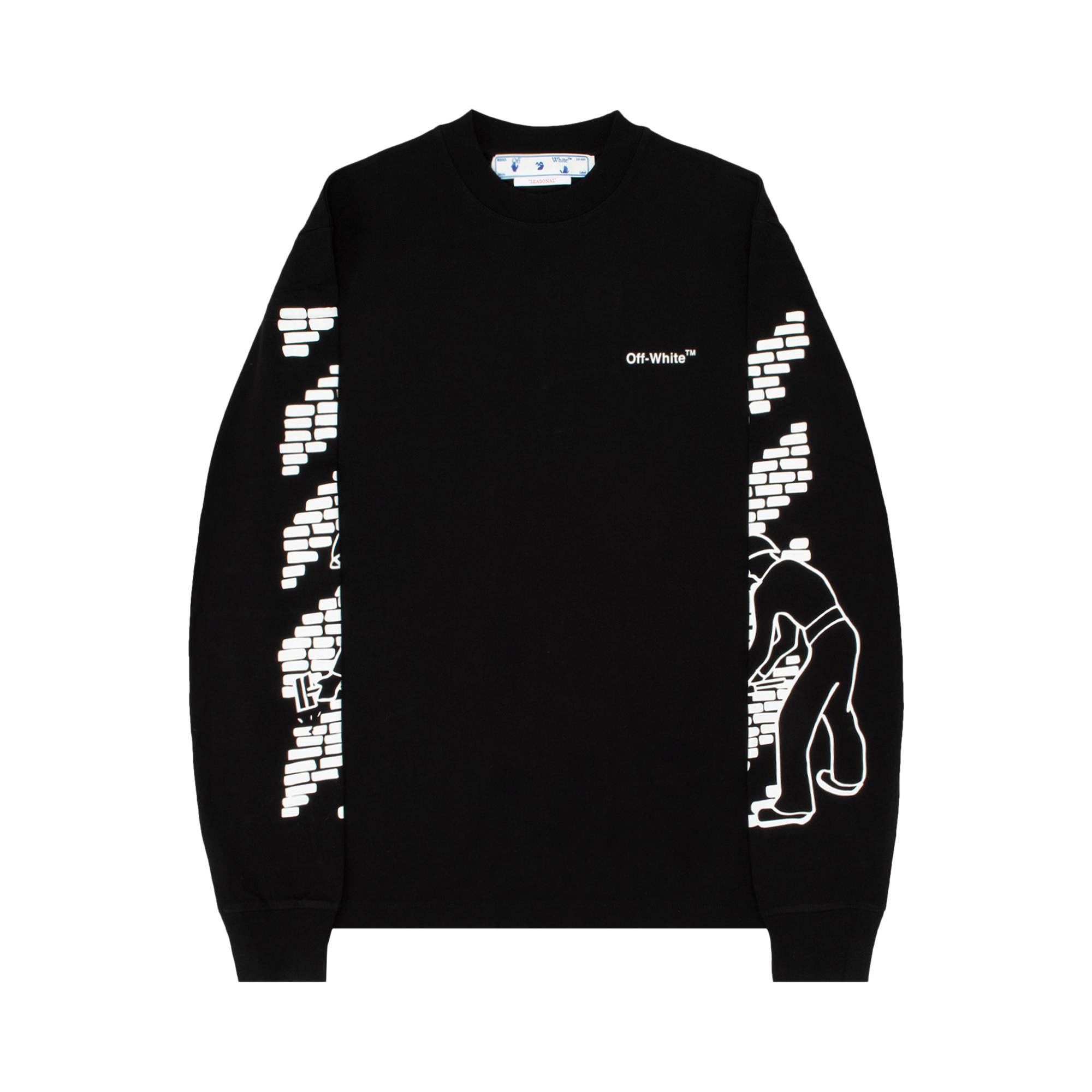 Off-White Bricks Skate Long-Sleeve Tee 'Black/White' - 1